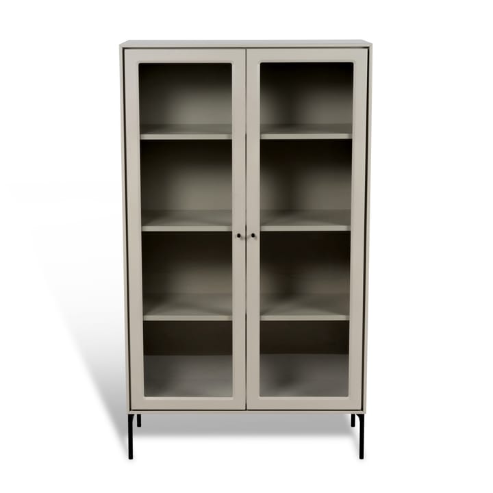 Volt βιτρίνα 130 cm beige - Λεπτομέρειες σε μαύρο - Mavis