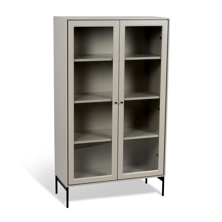 Volt βιτρίνα 130 cm beige, Λεπτομέρειες σε μαύρο Mavis