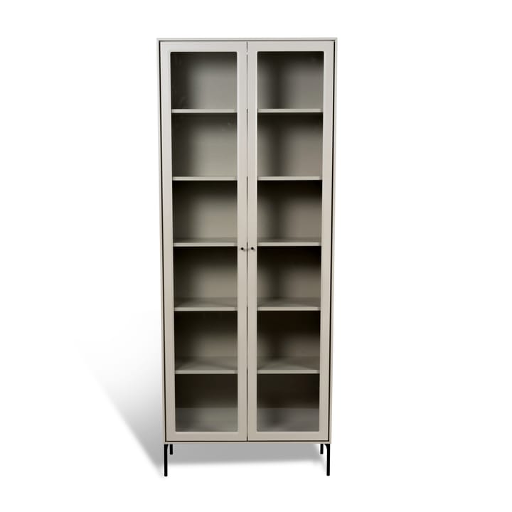 Volt βιτρίνα 190 cm μπεζ - Λεπτομέρειες σε μαύρο - Mavis