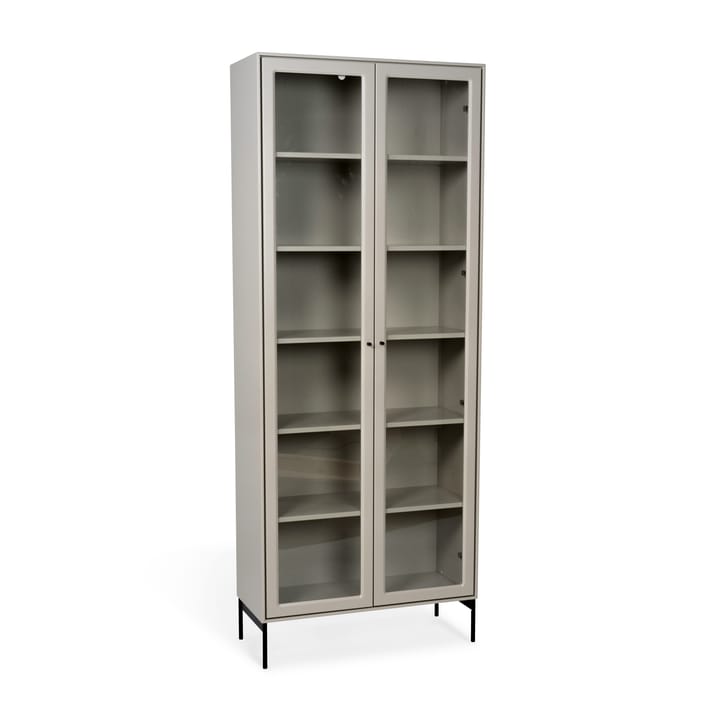 Volt βιτρίνα 190 cm μπεζ, Λεπτομέρειες σε μαύρο Mavis