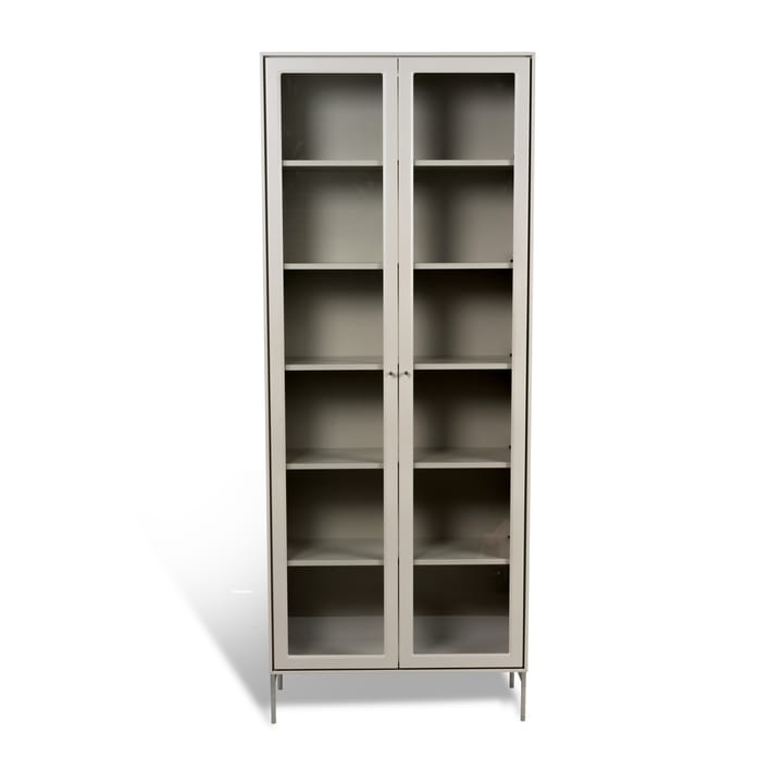 Volt βιτρίνα 190 cm μπεζ - Λεπτομέρειες σε ανοξείδωτο ατσάλι - Mavis