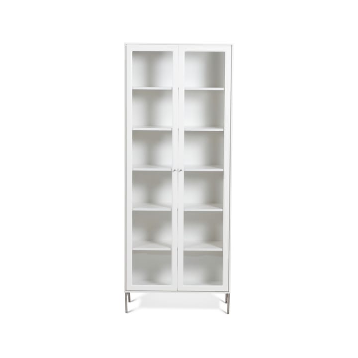 Volt βιτρίνα 190 cm άσπρη - Λεπτομέρειες σε ανοξείδωτο ατσάλι - Mavis