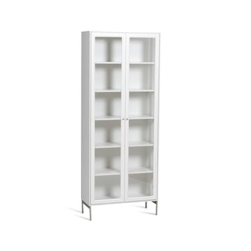 Volt βιτρίνα 190 cm άσπρη - Λεπτομέρειες σε ανοξείδωτο ατσάλι - Mavis