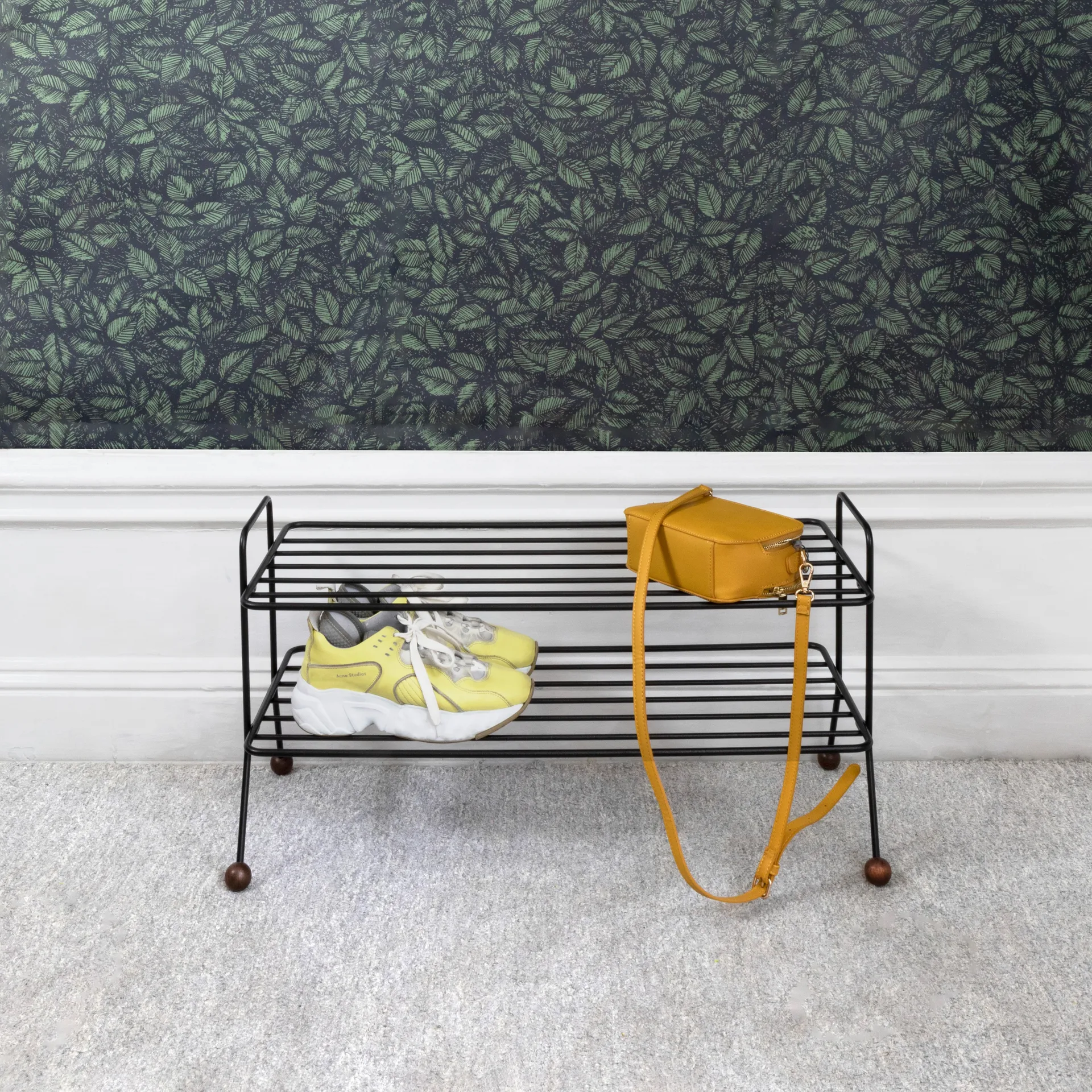 Bill ράφι παπουτσιών, μαύρο-σκούρο καφέ Maze