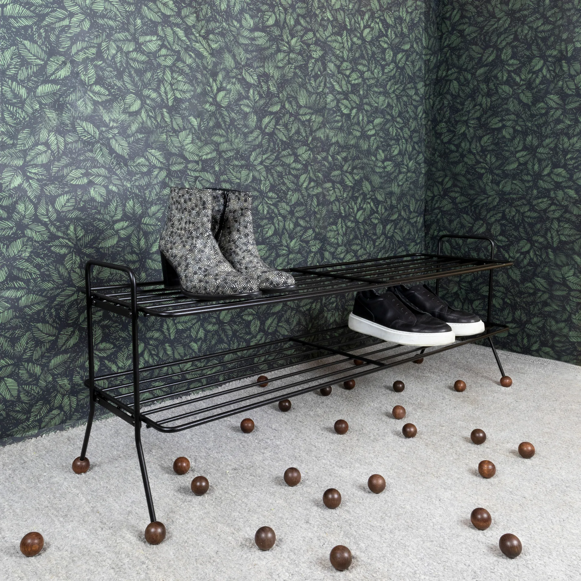 Bill ράφι παπουτσιών L, μαύρο-σκούρο καφέ Maze