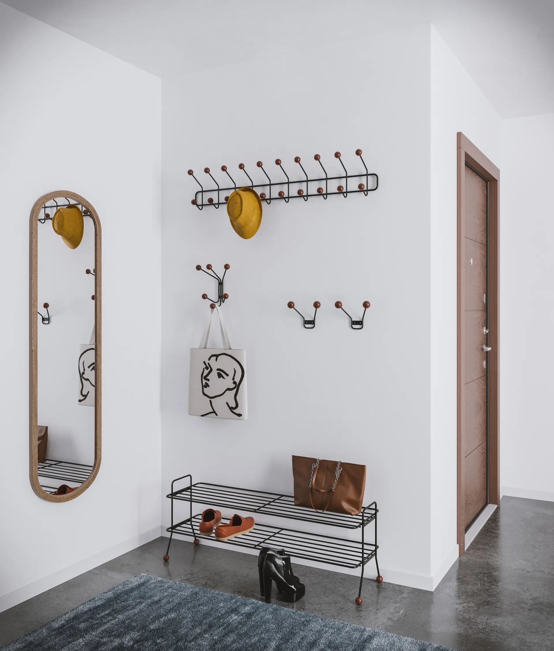 Bill ράφι παπουτσιών L, μαύρο-σκούρο καφέ Maze