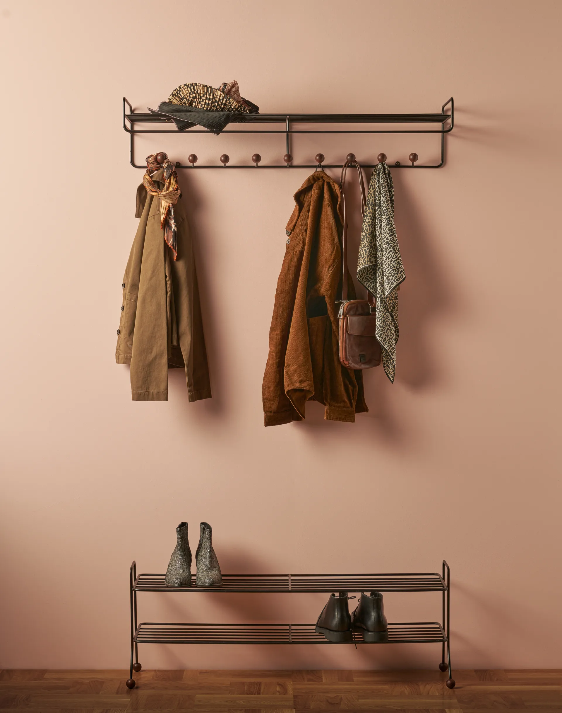 Bill ράφι παπουτσιών L, μαύρο-σκούρο καφέ Maze