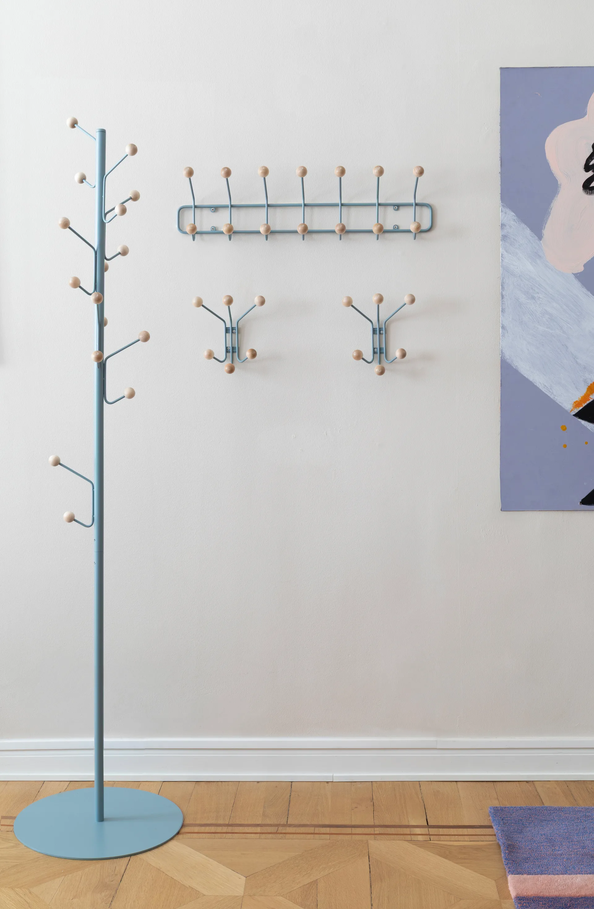 Bill XS κρεμάστρα, Pigeon blue Maze