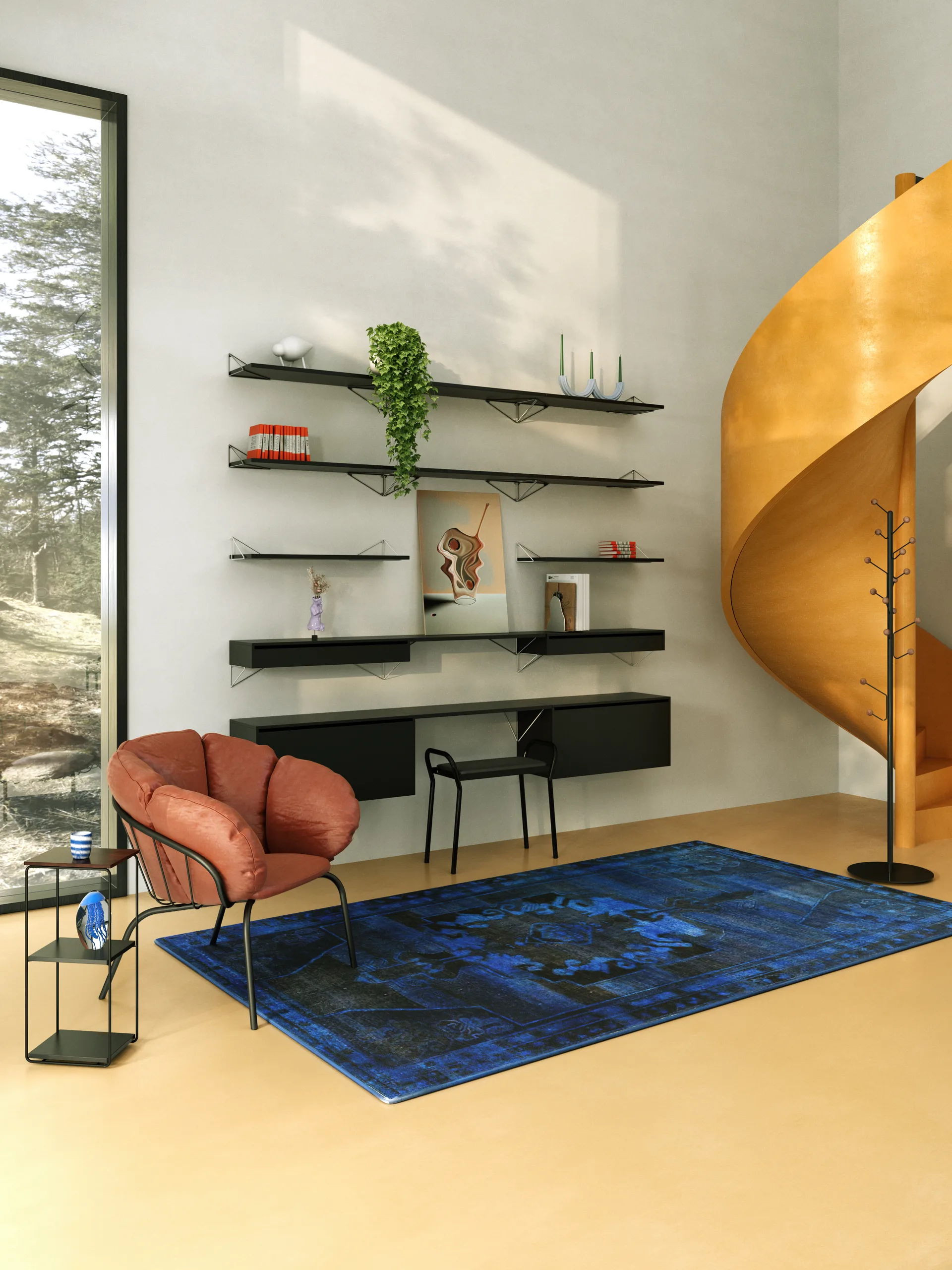 Κρεμάστρα ρούχων δαπέδου Bill, Μαύρο Maze