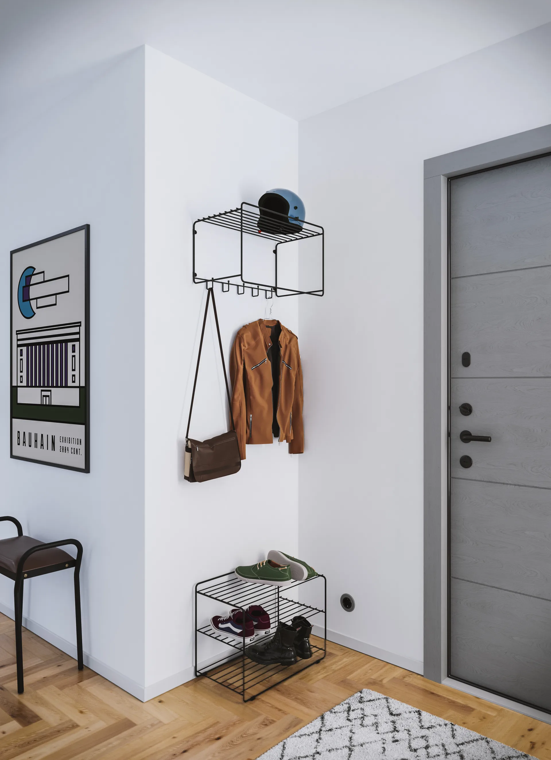 Downtown ράφι παπουτσιών, Μαύρο Maze