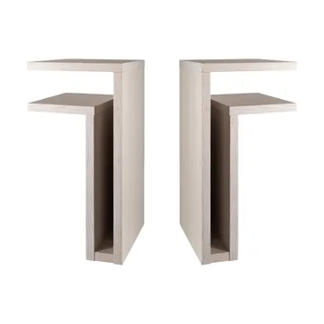 F-shelf ράφι τοίχου λευκή δρυς δεξιά + αριστερά 2 μέρη - Maze