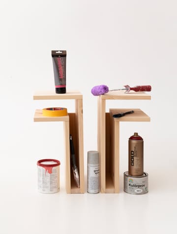 F-shelf Play DIY ράφι τοίχου - Pine, left - Maze