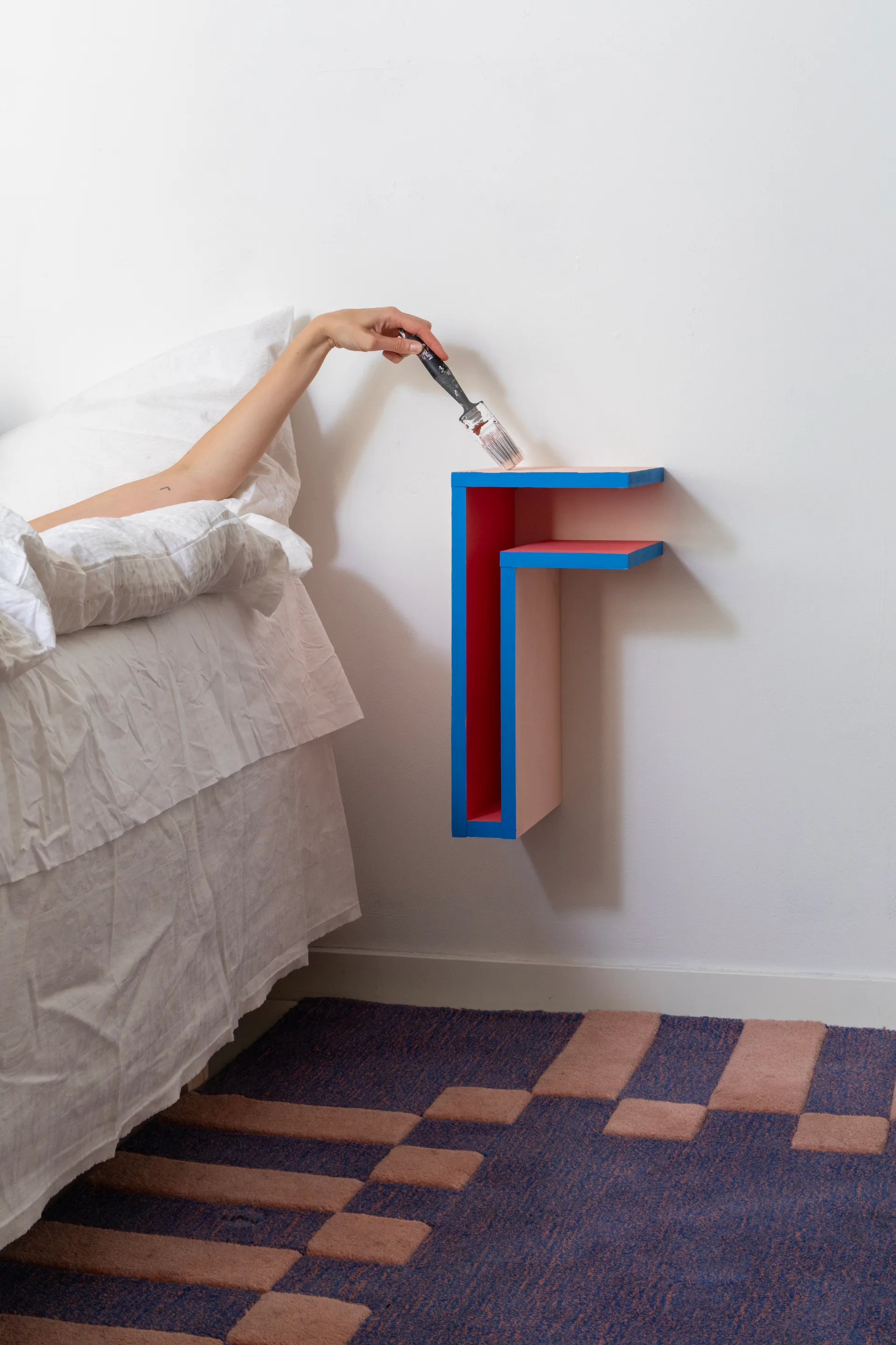 F-shelf Play DIY ράφι τοίχου, Pine, right Maze