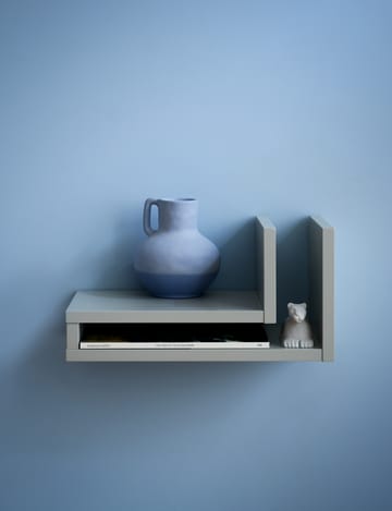 Ράφι τοίχου F-shelf σε μεταξένιο γκρι χρώμα - Ράφι αριστερά - Maze