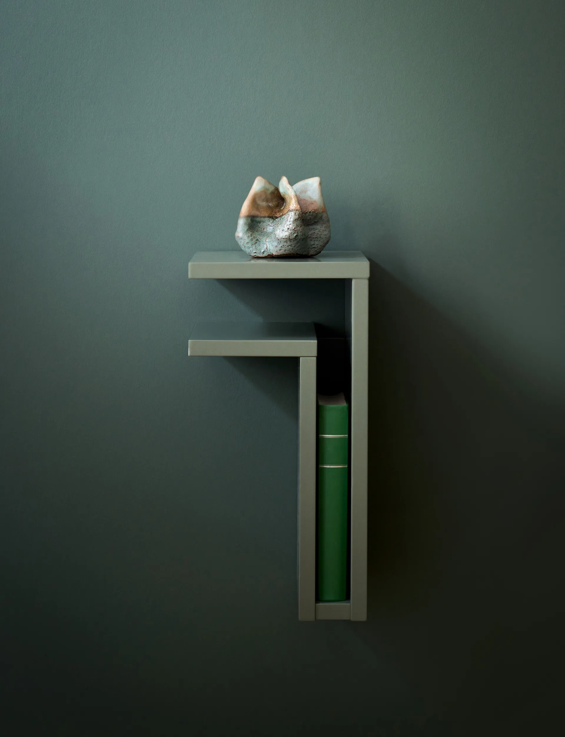Ράφι τοίχου F-shelf πράσινο γκρι, Ράφι αριστερά Maze