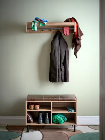 Gentle αποθηκευτικός πάγκος - Καρυδιά, 78x53x35 εκ. - Maze