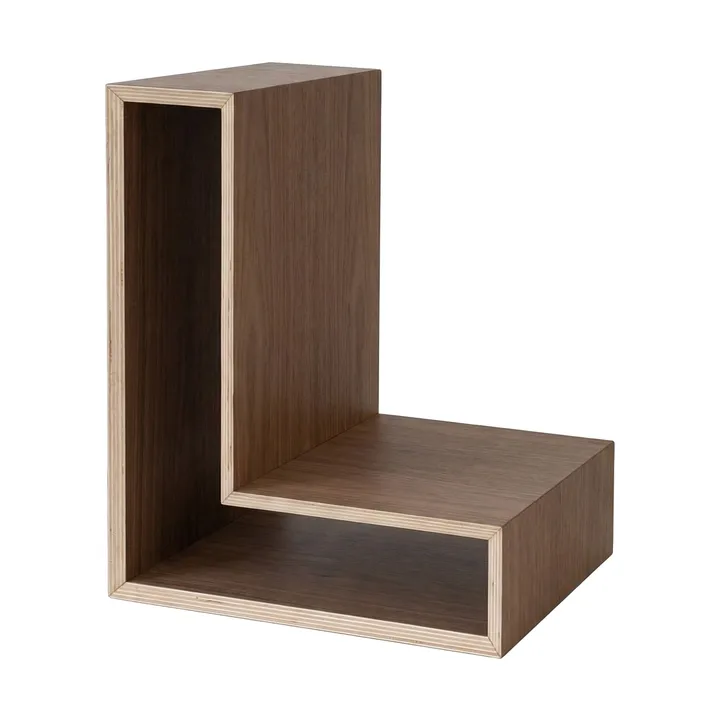 L-shelf επιτοίχιο ράφι - Καρυδιά, 30x38x29 εκ. - Maze