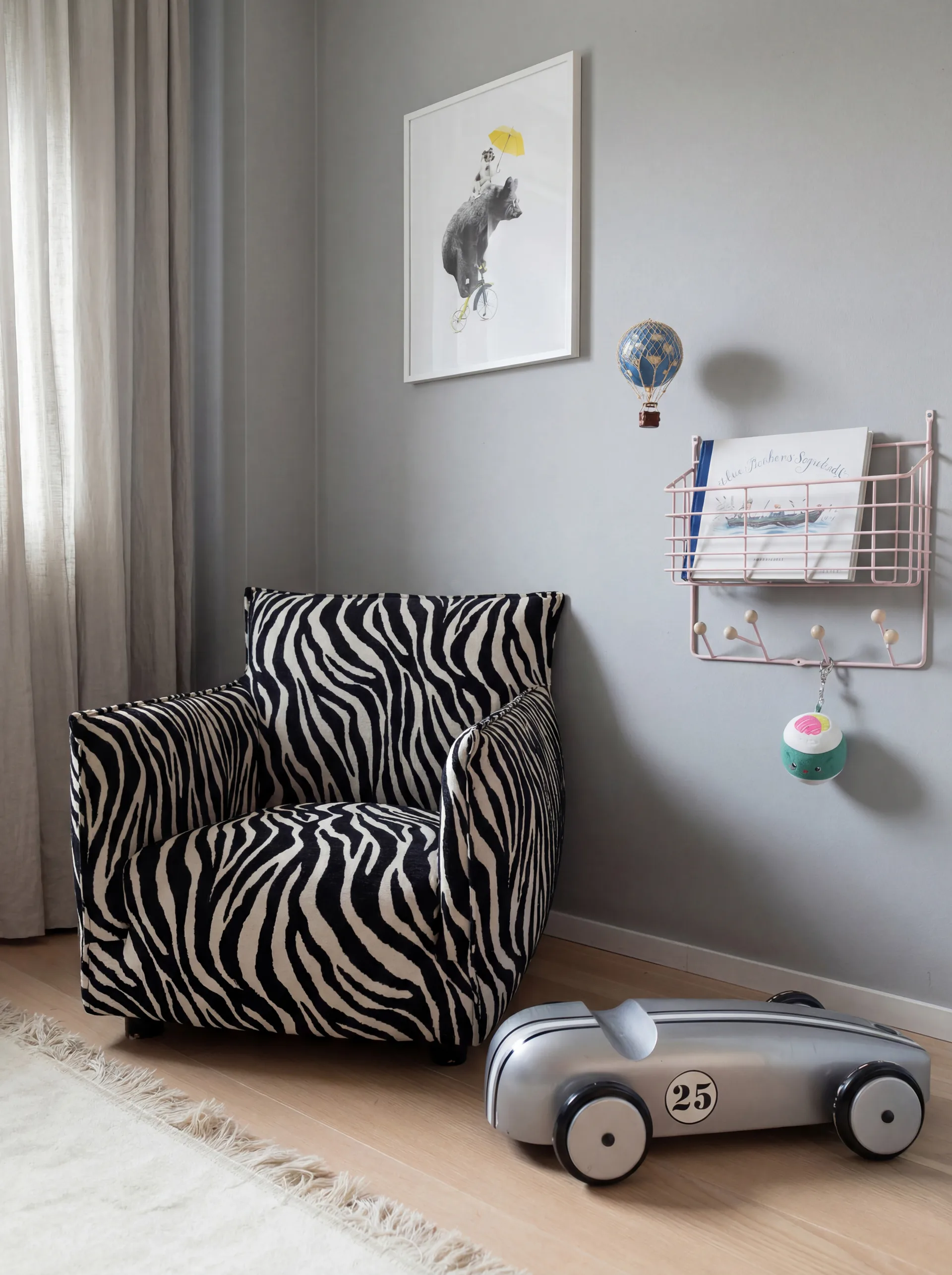 Ράφι Mitten junior, Pale pink, 38,6x35,2x8,6 cm Maze