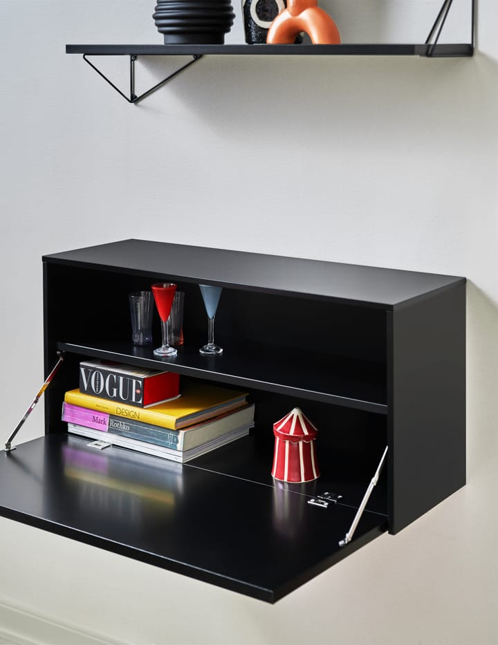 Nτουλάπι τοίχου, Pythagoras Cabinet, 38x80 εκ, Μαύρο Maze