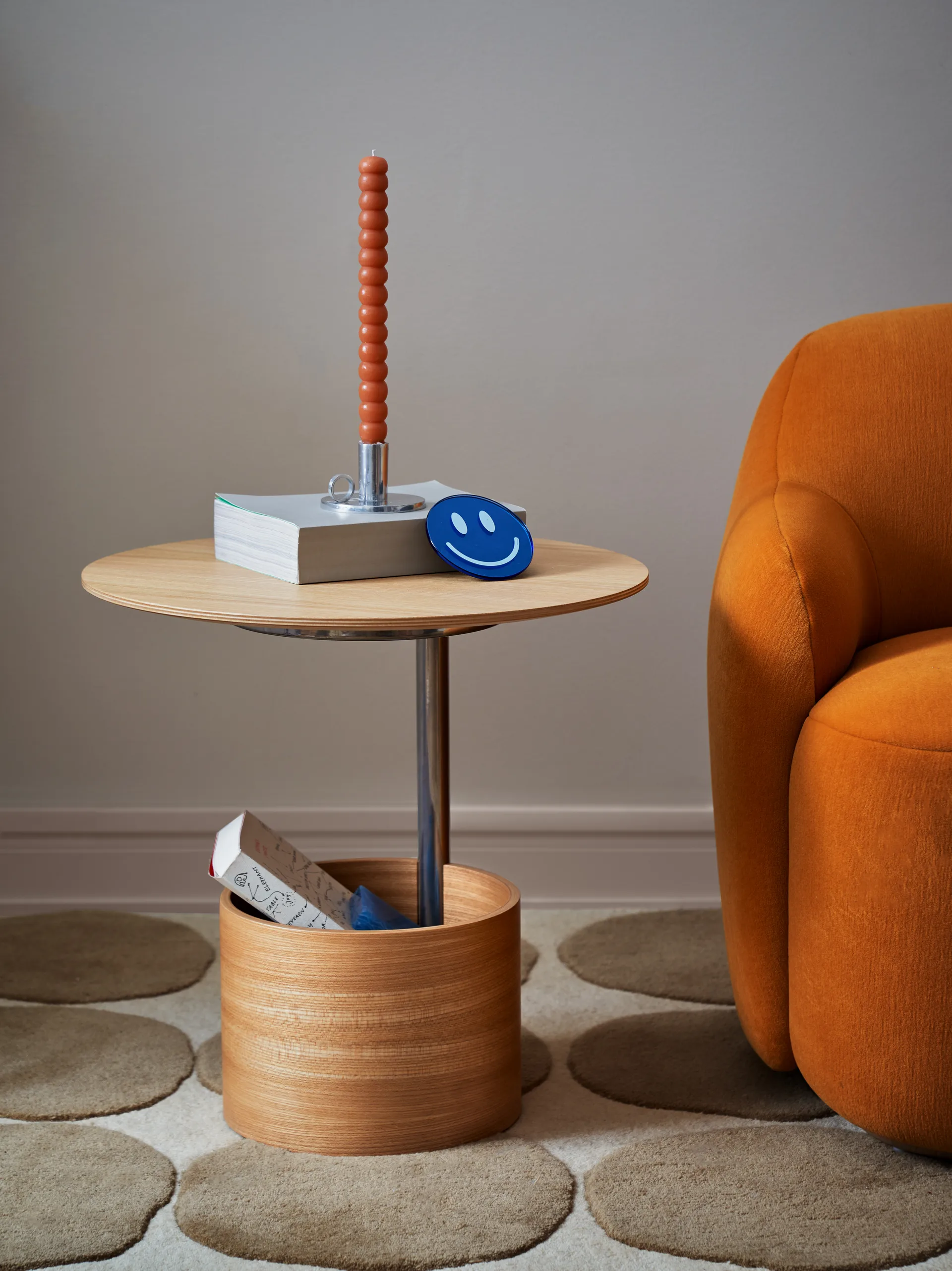 Τραπεζάκι του καφέ, Parasol S, Ø50 εκ, Δρυς Maze