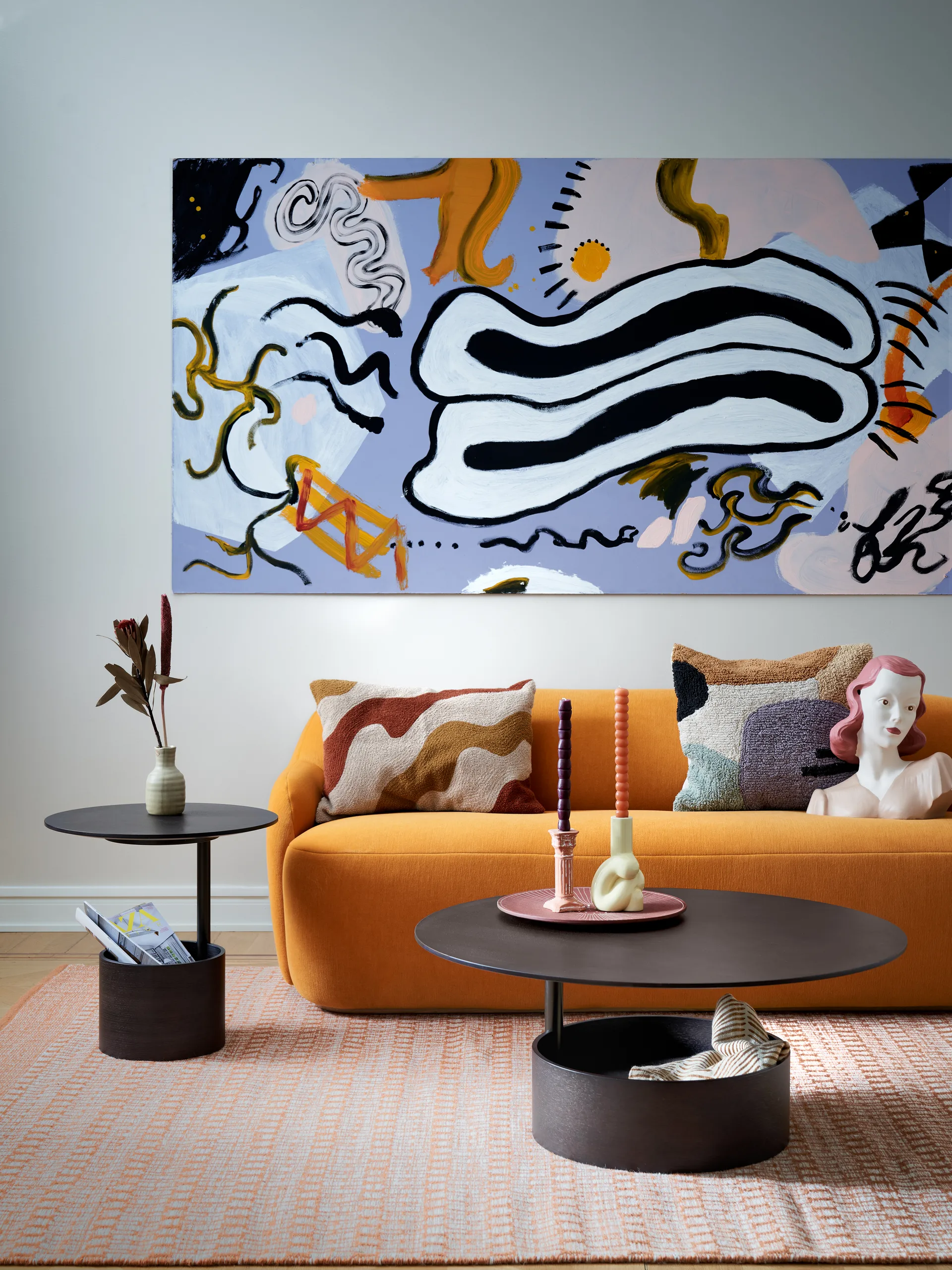 Τραπεζάκι του καφέ, Parasol S, Ø50 εκ, Δρυς χρωματισμένη σκούρα Maze