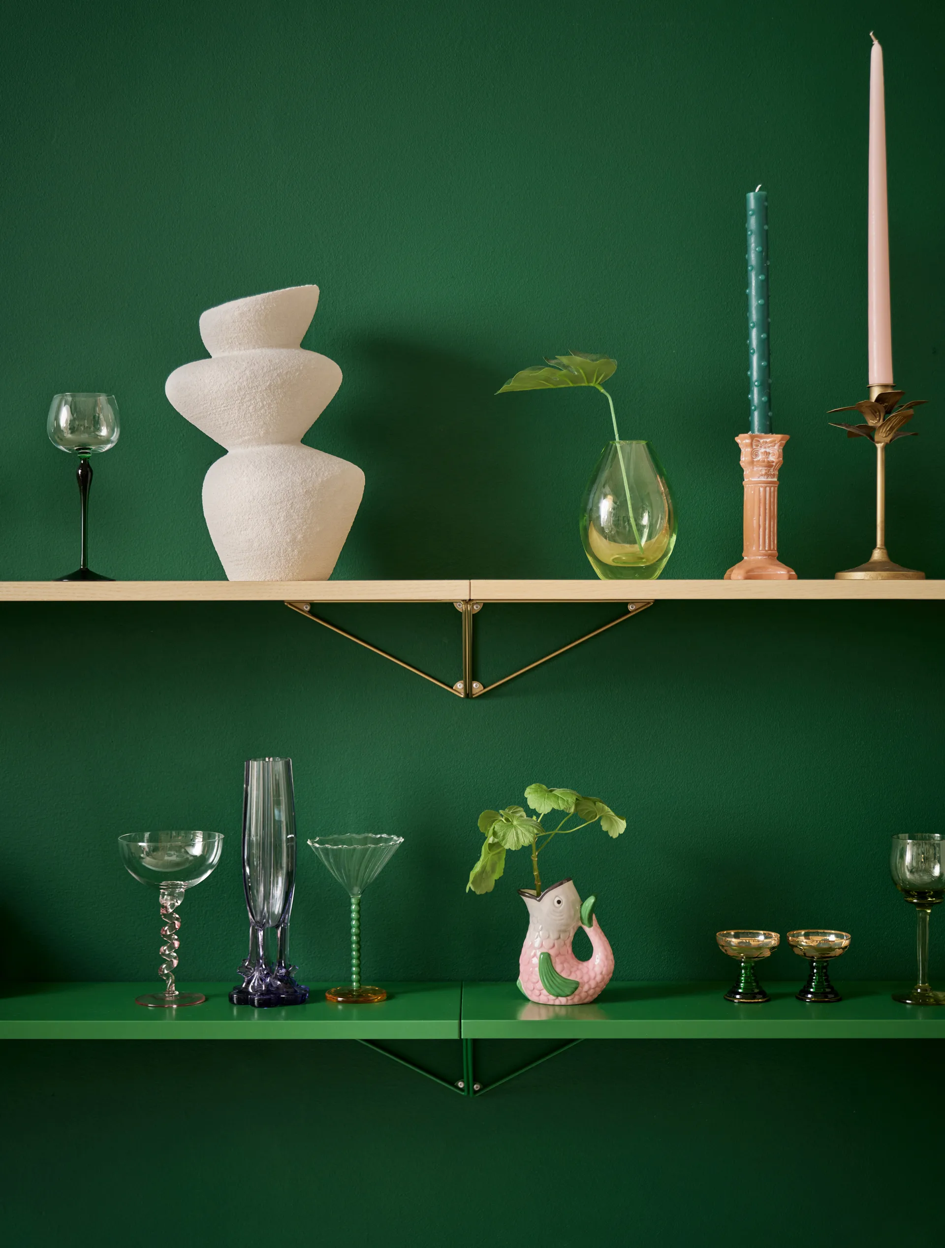 Pythagoras βραχίονες, συσκευασία 2 τεμαχίων, Fern green Maze