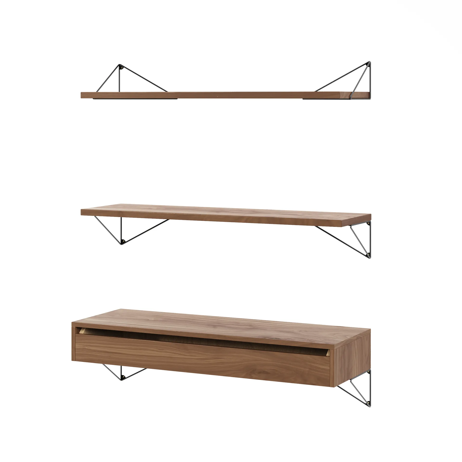 Σύστημα ραφιών Pythagoras Bundle C καρυδιά-μαύρο Maze