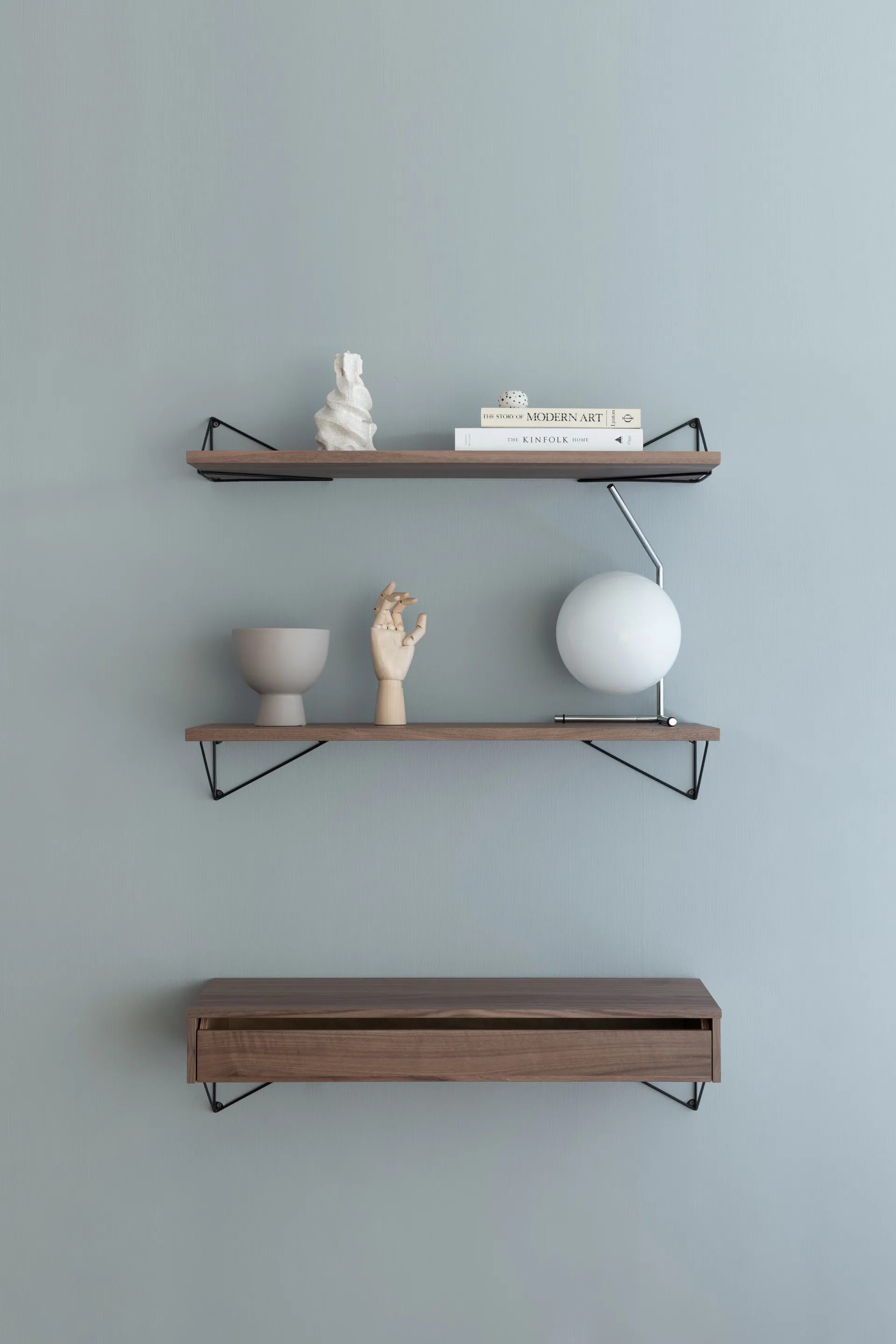 Σύστημα ραφιών Pythagoras Bundle C καρυδιά-μαύρο Maze