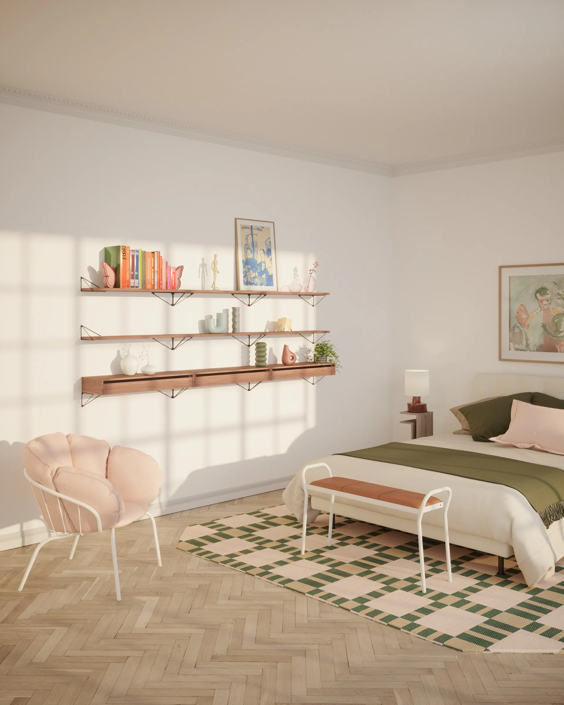 Pythagoras συρτάρι L, καρυδιά Maze