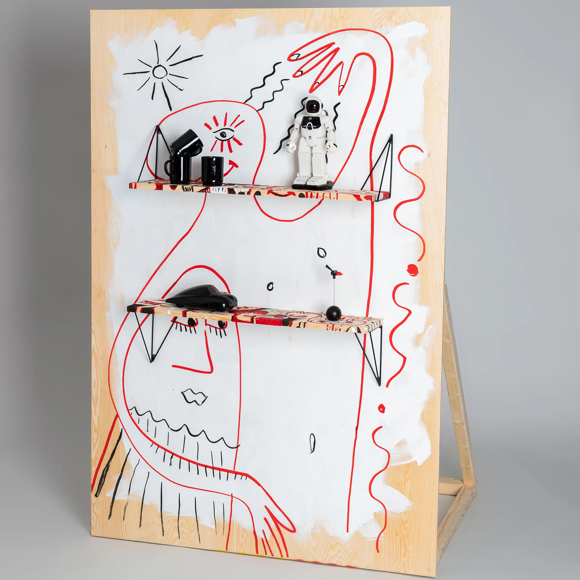 Pythagoras Play ράφι, μαύρο Maze