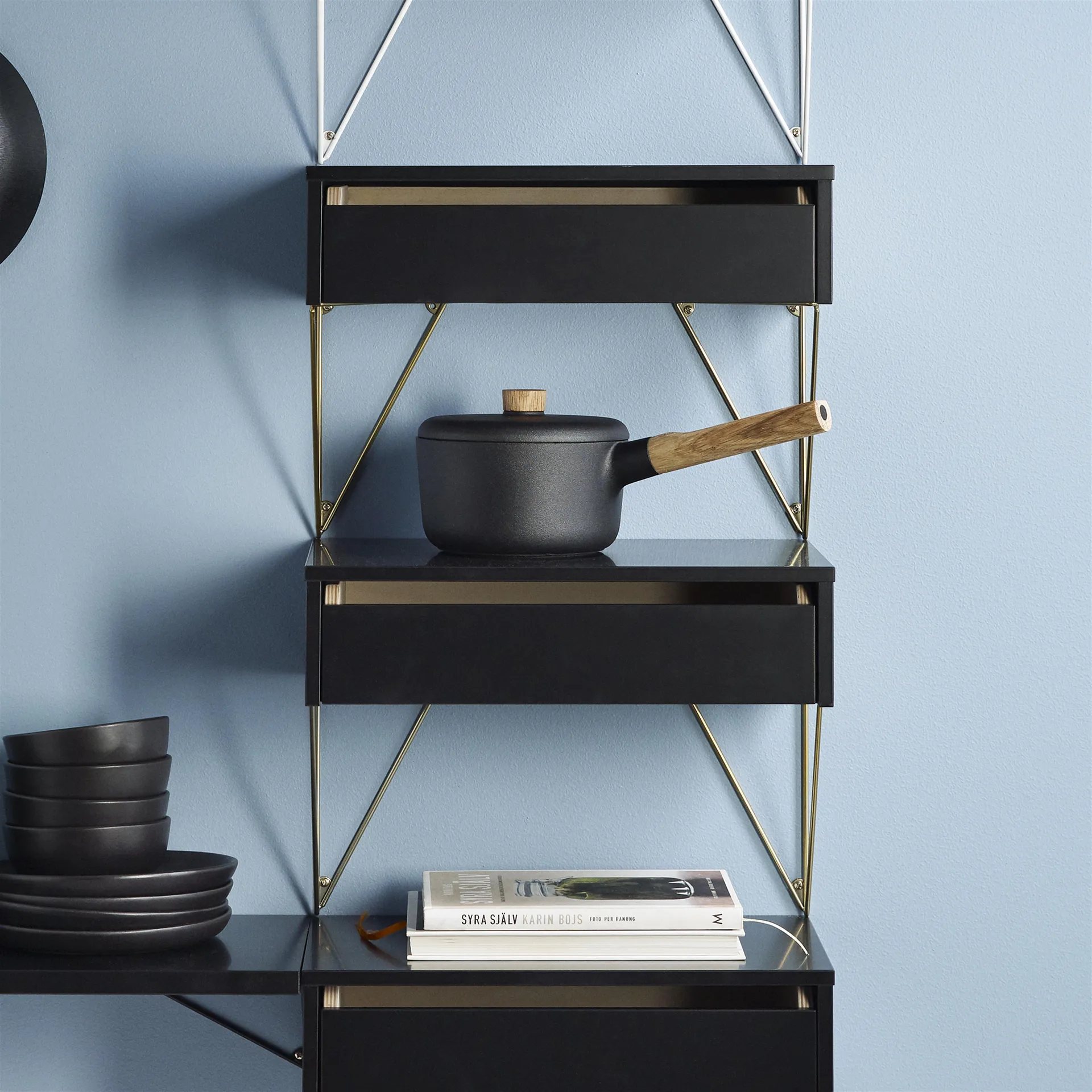 Pythagoras συρτάρι S, μαύρο Maze