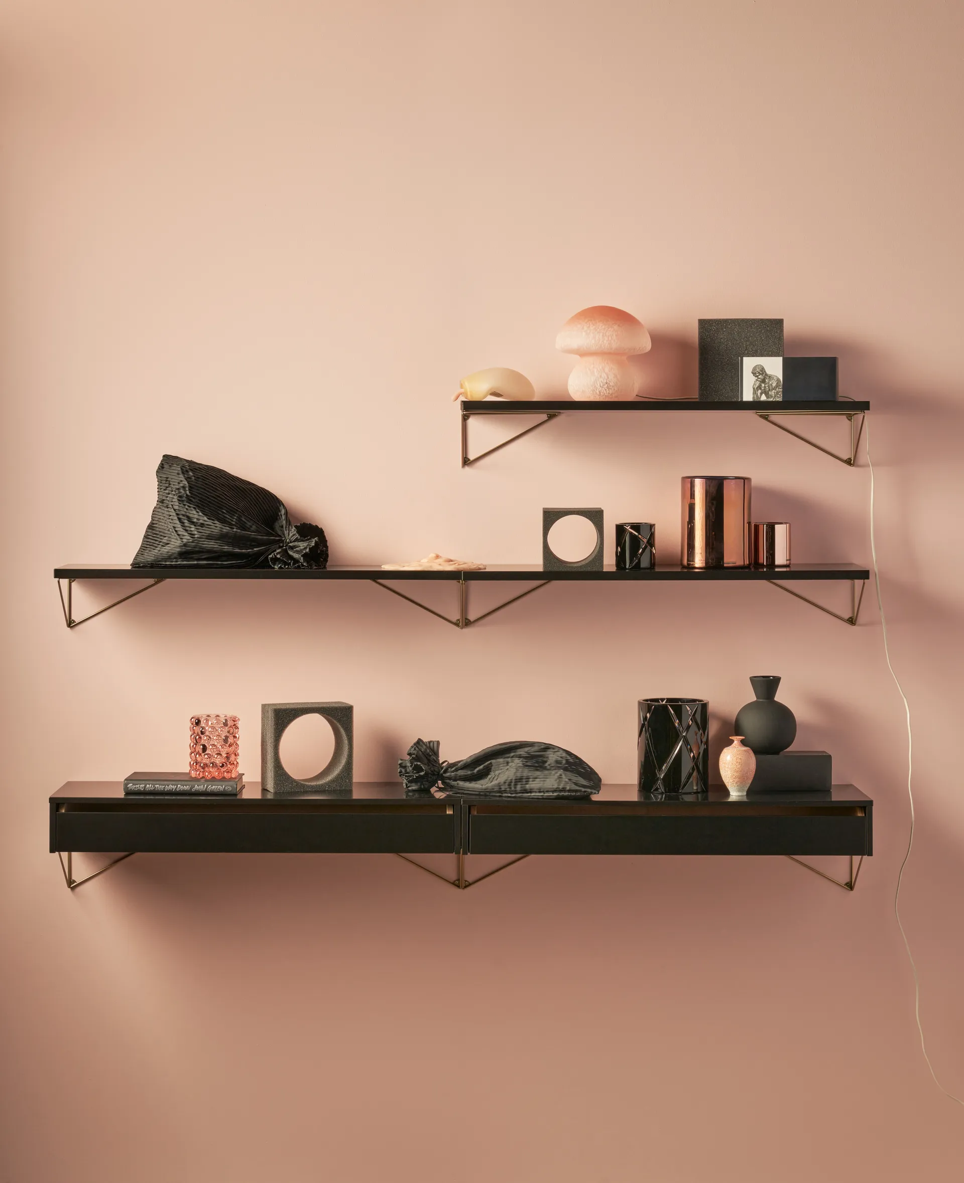 Pythagoras ράφι, μαύρο Maze