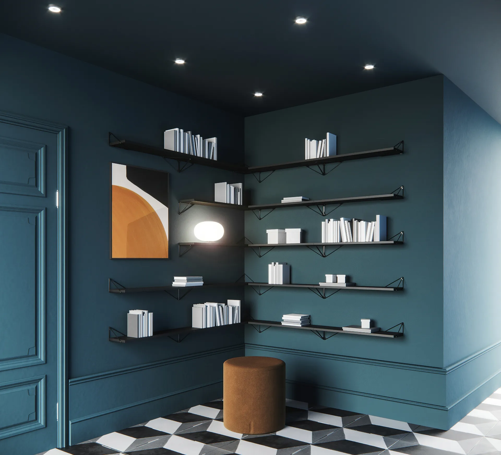 Pythagoras ράφι, μαύρο Maze