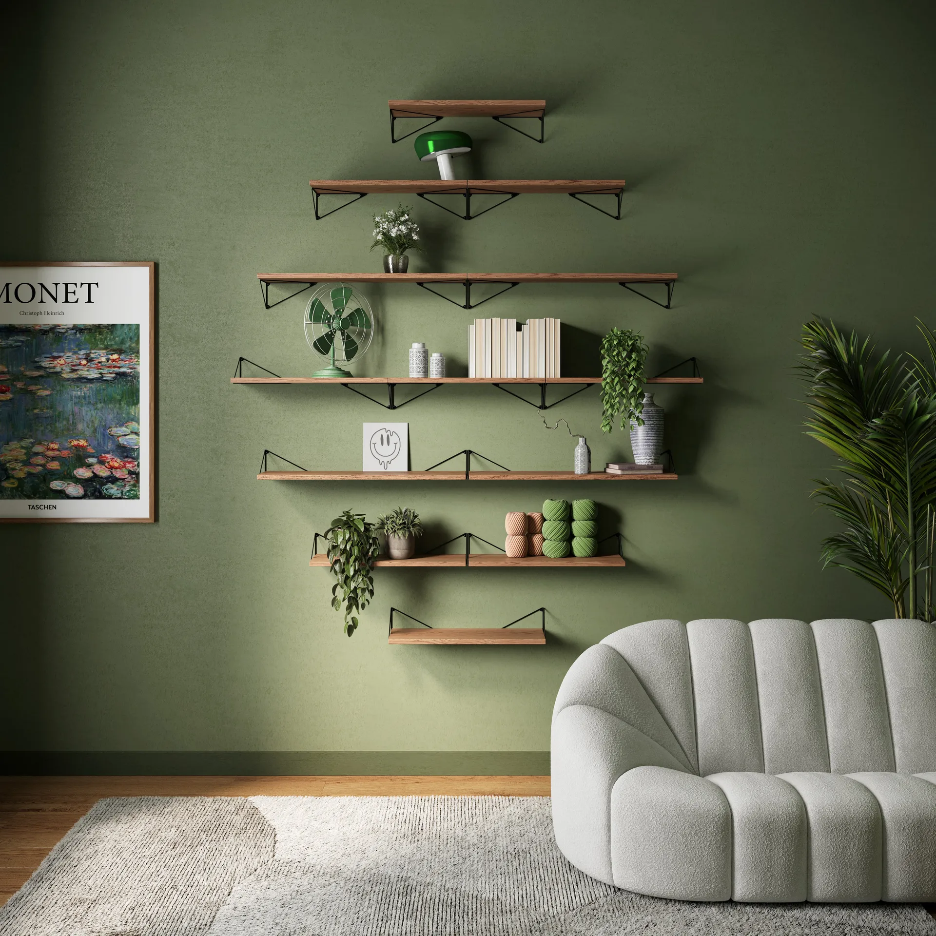 Pythagoras ράφι, καρυδιά Maze