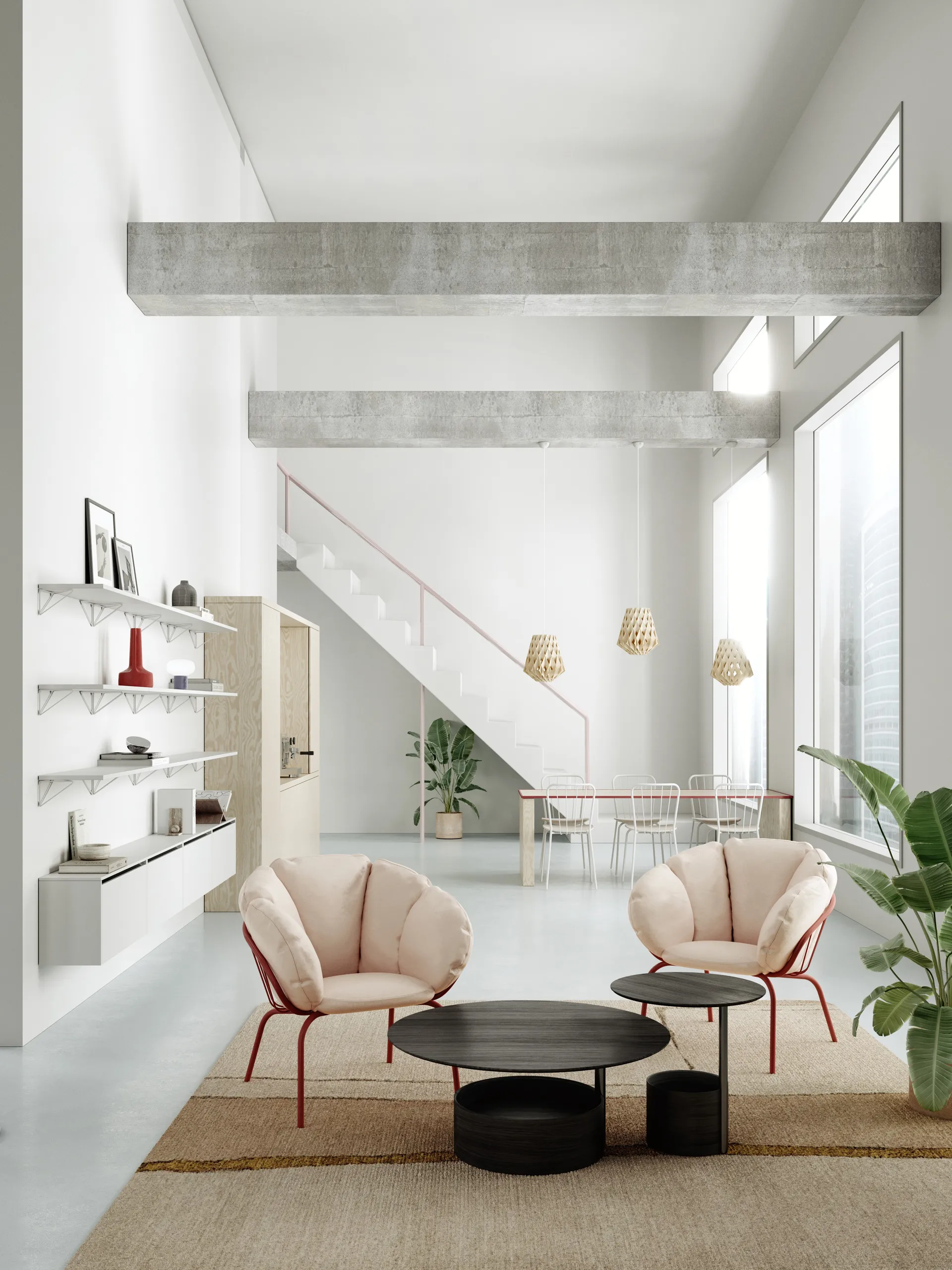 Pythagoras ράφι, μεγάλο, λευκό Maze