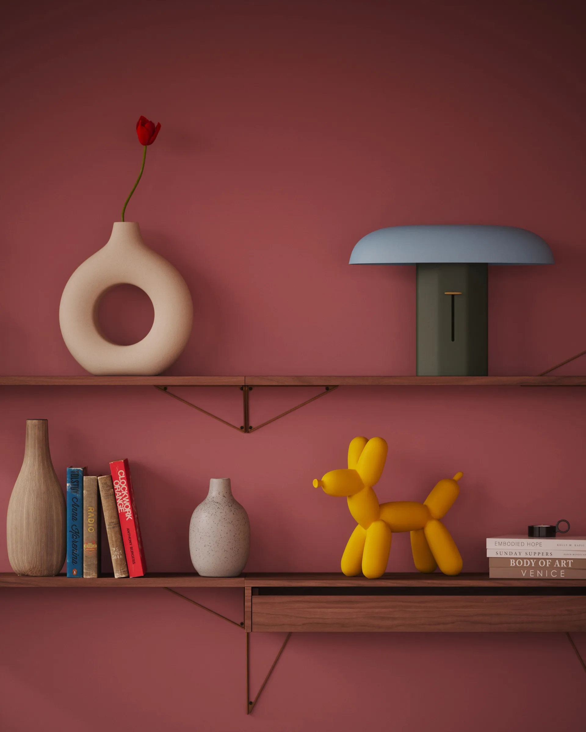 Pythagoras ράφι, μεγάλο, καρυδιά Maze