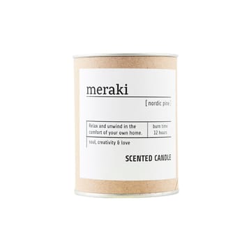 Meraki αρωματικό κερί καφέ γυαλί 12 ώρες - σκανδιναβικό πεύκο - Meraki