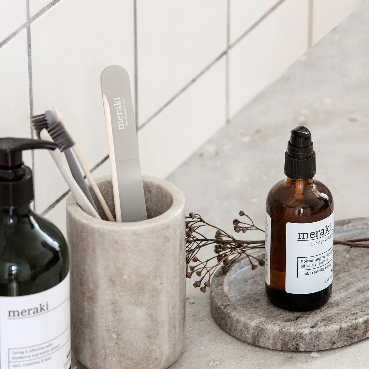 Meraki οβάλ δίσκος μπεζ, 12,5x19,5 cm Meraki