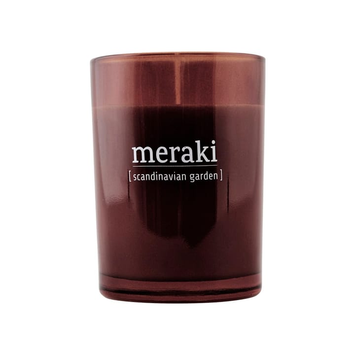 Meraki αρωματικό κερί καφέ γυαλί 35 ώρες - Σκανδιναβικός κήπος - Meraki