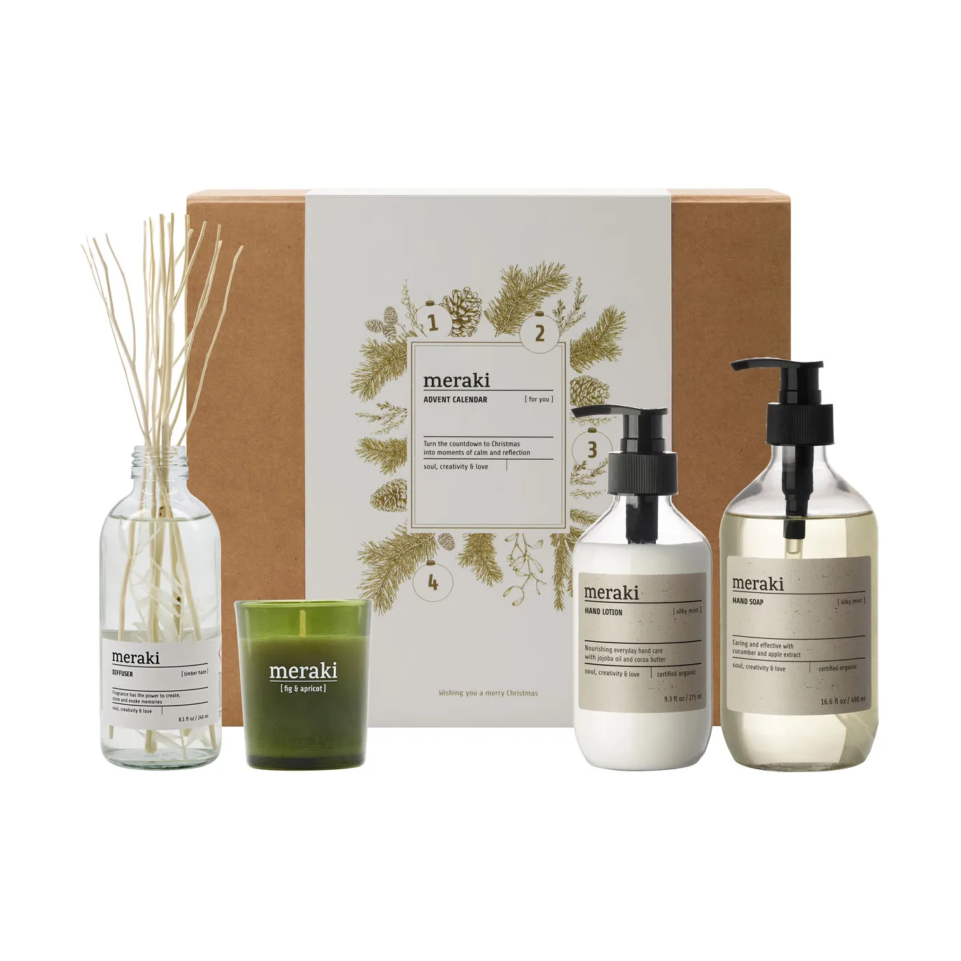 Σετ δώρου Meraki - ημερολόγιο Χριστουγέννων , 4 μέρη Meraki