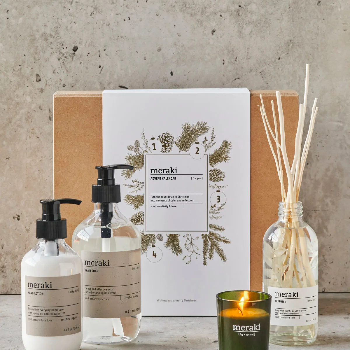 Σετ δώρου Meraki - ημερολόγιο Χριστουγέννων , 4 μέρη Meraki