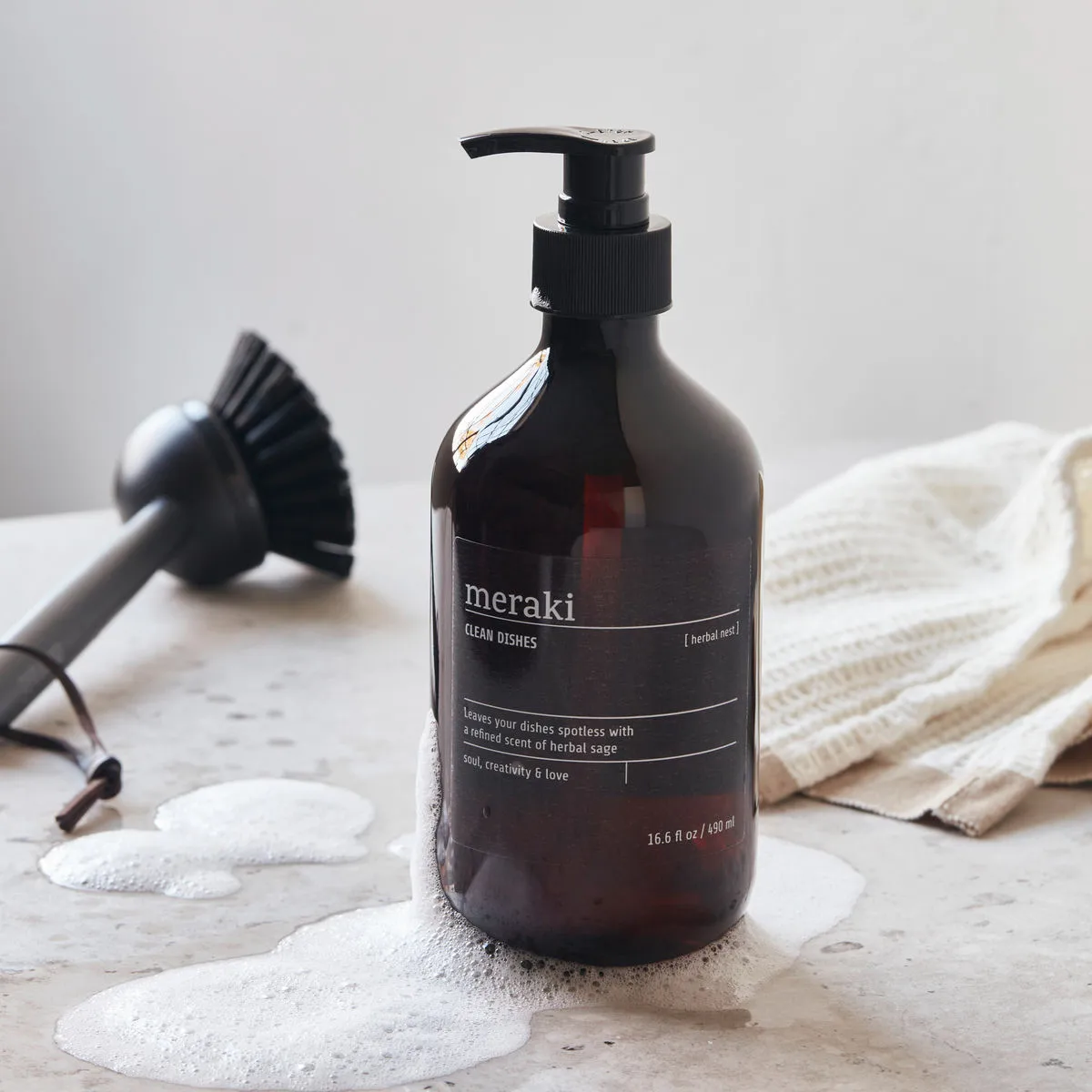 Meraki υγρό πιάτων 490 ml, Φωλιά βοτάνων Meraki