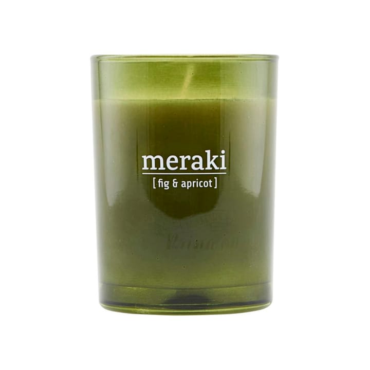 Meraki scented candle green glass 35 timmar, σύκο-βερύκοκο Meraki