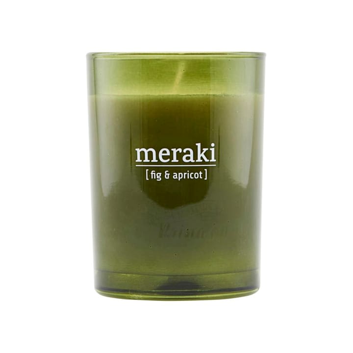 Meraki scented candle green glass 35 timmar - σύκο-βερύκοκο - Meraki