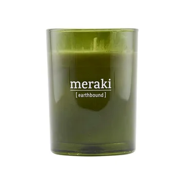 Meraki scented candle green glass 35 timmar - επίγειο - Meraki