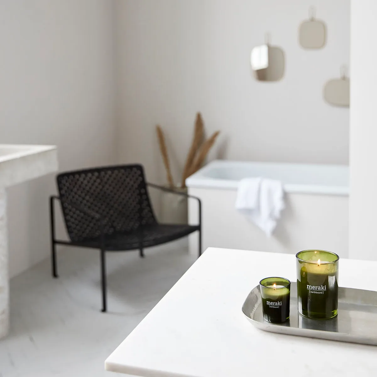 Meraki scented candle green glass 35 timmar, επίγειο Meraki