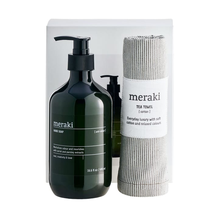 Σετ δώρου Meraki χωρίς άρωμα σαπούνι και πετσέτα κουζίνας - Καθημερινή καθαριότητα - Meraki