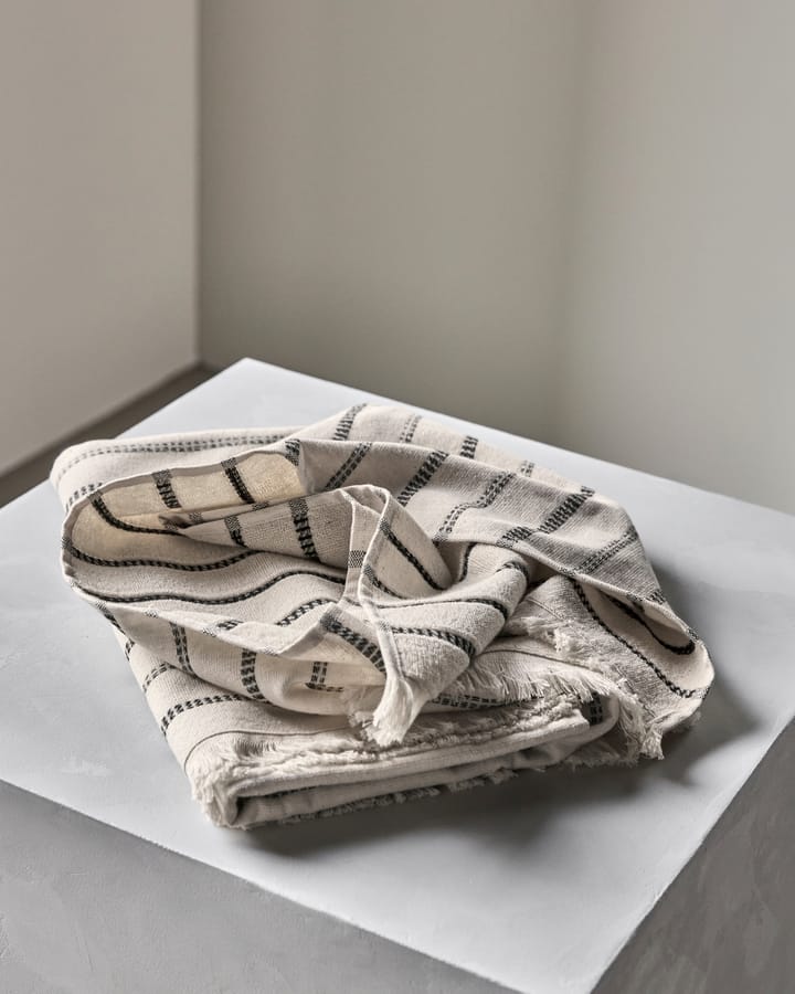 True πετσέτα μπάνιου, Off-White-μαύρο, 70x140 cm Meraki