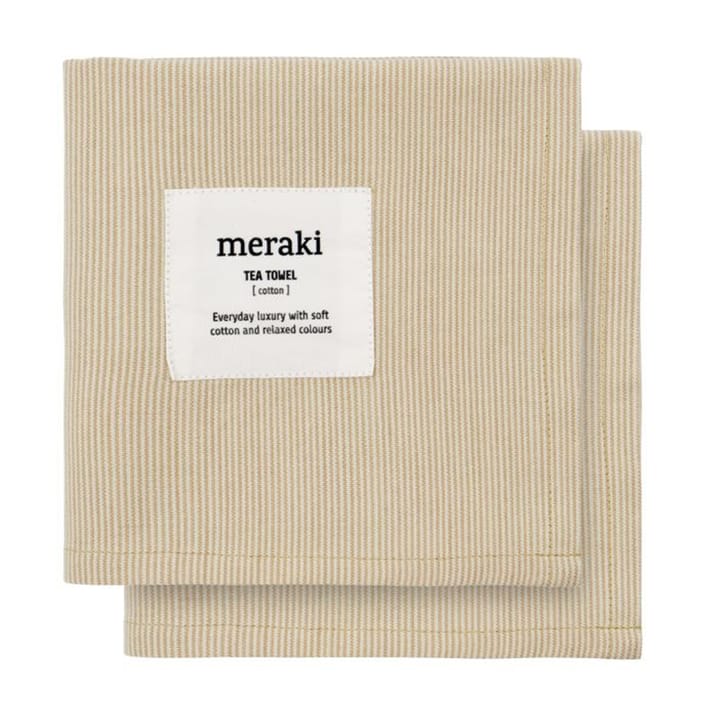 Πετσέτα κουζίνας Verum 55x75 εκ 2 τεμάχια - Off white-safari - Meraki