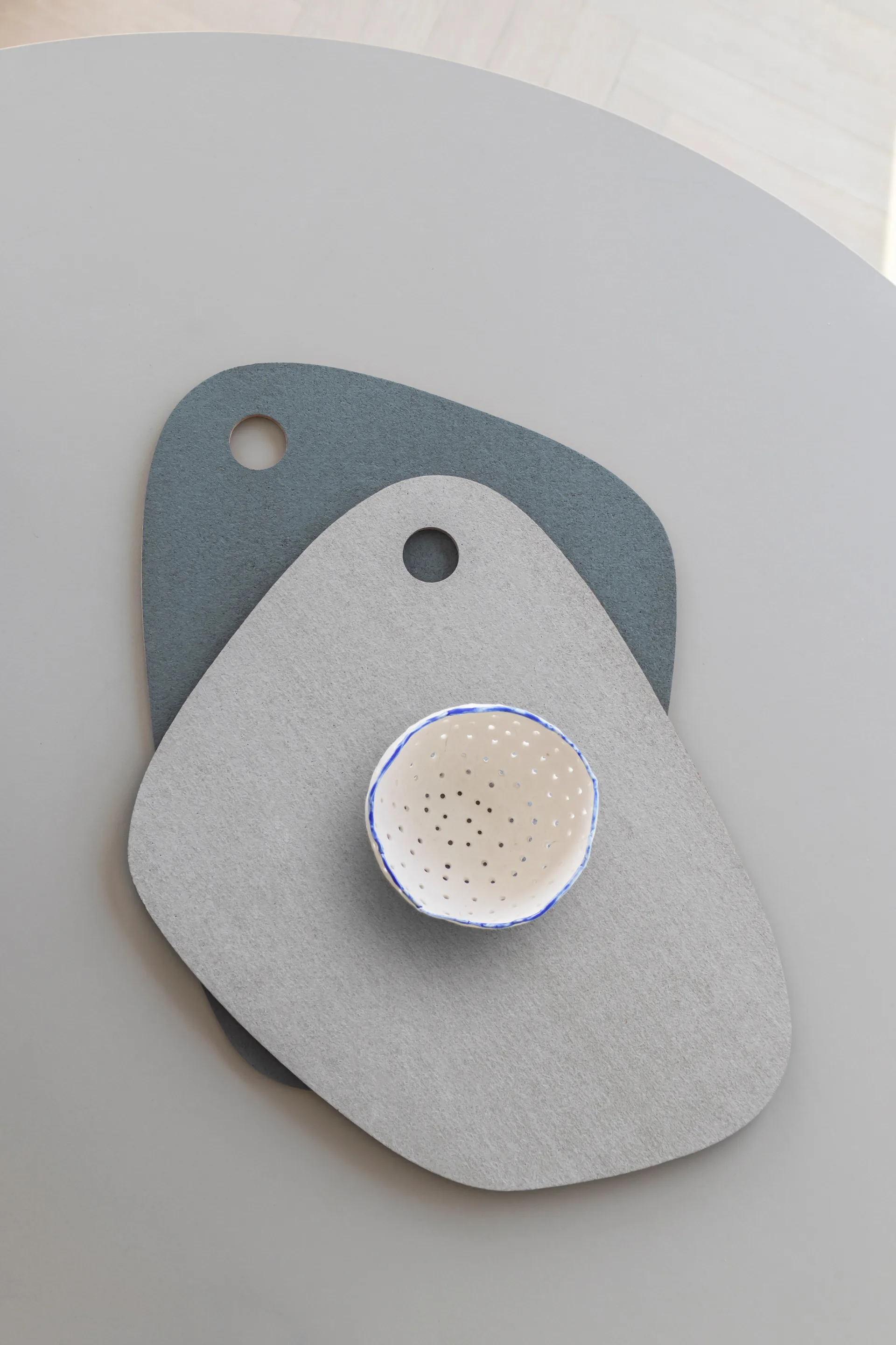 Διπλό αναστρέψιμο σουπλά, Μπλε του σχιστόλιθου-ανοιχτό γκρι Mette Ditmer